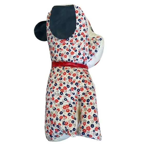 Vintage Stuffed Dog Carnival State Fair Prize Plastic Ears Collar Droopy Plush - Picture 4 of 5